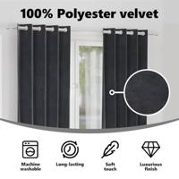VidaXL Verduisterende gordijnen 2 pcs donkergrijs 140 x 175 cm fluweel - thumbnail