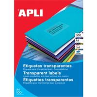 Apli Transparante etiketten ft 210 x 297 mm (b x h), 20 stuks, 1 per blad, doos van 20 blad - thumbnail