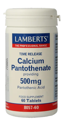 Lamberts Calcium Pantothenaat 500 mg Time Release Tabletten Lamberts Calcium Pantothenaat 500 mg Time Release Tabletten