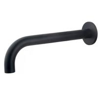 Wiesbaden Baduitloop - Rond - 25cm - 1/2inch - Mat Zwart - thumbnail