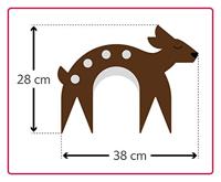 Leschi Verwarmingskussen Flora het hertje - chocolade - thumbnail