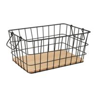 Draadmand - zwart - 31x21x14 cm - thumbnail