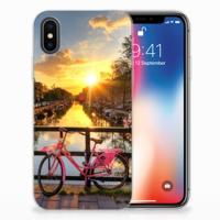 Apple iPhone X | Xs | Silliconen Back Cover | Amsterdamse Grachten - thumbnail