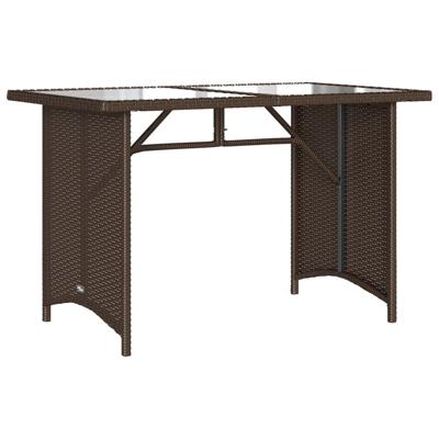 6-delige Loungeset met kussens poly rattan bruin - thumbnail