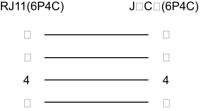 Goobay 68257 Modulaire aansluitkabel 10 meter, zwart, RJ11/RJ14-stekker (6P4C) naar RJ11-bus (6P4C) - thumbnail