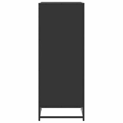 Schoenenrek 48x38x97,5 cm bewerkt hout zwart Schoenenrek 48x38x97,5 cm bewerkt hout zwart