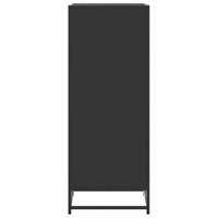 Schoenenrek 48x38x97,5 cm bewerkt hout zwart - thumbnail