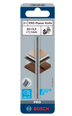 Bosch Accessoires pro schaafmes hm, 82 x 5,5 x 1,1 mm, 2x voor bosch schaafmachines gho en pho | 2608635350 - 2608635903 Bosch Accessoires pro schaafmes hm, 82 x 5,5 x 1,1 mm, 2x voor bosch schaafmachines gho en pho | 2608635350 - 2608635903