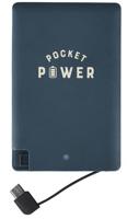 Gentlemen's Hardware powerbank 2500 mAh 18,7 cm blauw 2 delig - thumbnail