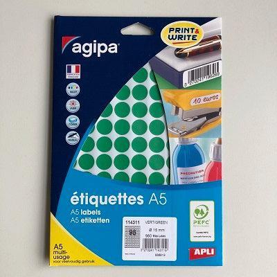 Apli mapje permanent 15mm rond groen 960