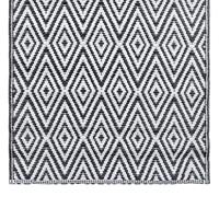 VidaXL Buitenkleed arakil 120x180 cm pp wit en zwart - thumbnail