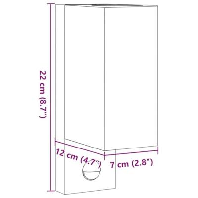 Buitenwandlamp met sensor gegoten aluminium zwart Buitenwandlamp met sensor gegoten aluminium zwart