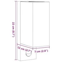 VidaXL Buitenwandlamp met sensor gegoten aluminium zwart - thumbnail