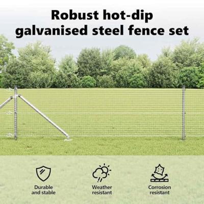 VidaXL Afrasteringspaal zilver 25 x 0,6 m (25 x 25 mm gaas) staal VidaXL Afrasteringspaal zilver 25 x 0,6 m (25 x 25 mm gaas) staal