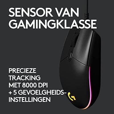 Logitech Gaming G203 LIGHTSYNC Gaming-muis USB Optisch Zwart 6 Toetsen 8000 dpi Logitech Gaming G203 LIGHTSYNC Gaming-muis USB Optisch Zwart 6 Toetsen 8000 dpi