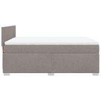 Boxspring met matras stof taupe 140x190 cm - thumbnail
