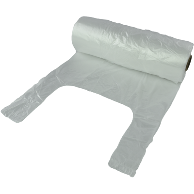 Tas | HDPE | op rol | 23x 6x50cm | hemddraagtas | transparant | 4000 stuks