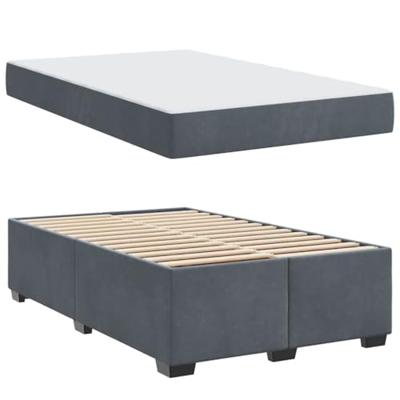 Bedframe met matras Anders Donkergrijs 120 x 200 cm Fluweel