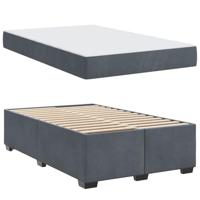 Bedframe met matras Anders Donkergrijs 120 x 200 cm Fluweel - thumbnail