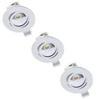 3 PACK - LED&apos;s Light PRO Inbouwspot 68 mm - Indoor & Outdoor - 3 lichtkleuren - Dimbaar licht - Wit - thumbnail