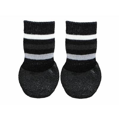 TRIXIE HONDENSOKKEN ANTI-SLIP MET RUBBERLAAG RONDOM ZWART S-M 2 ST
