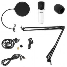 Vonyx CMS300W studio USB-microfoon & tafelarm wit