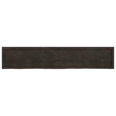 VidaXL Wastafelblad 200x40x(2-4) cm behandeld massief hout donkerbruin