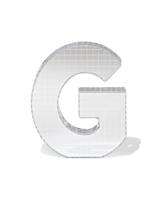 HEMA Discoletter G 10x9x10cm (zilver) - thumbnail