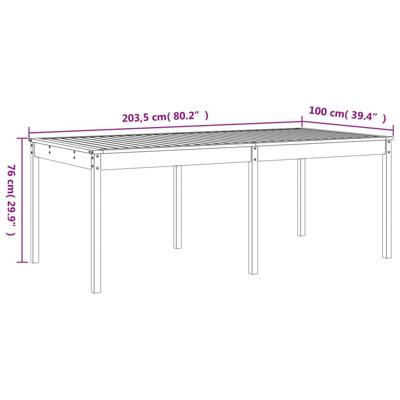 17-delige Tuinset massief grenenhout honingbruin