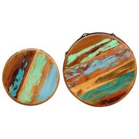 Salontafels 2 st massief gerecycled hout - thumbnail