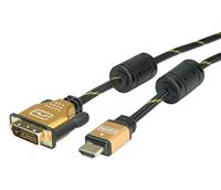 ROLINE GOLD Monitorkabel DVI (24+1) - HDMI, M/M, 7,5 m - thumbnail