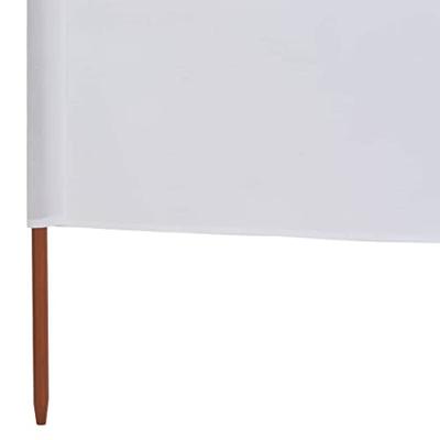 Windscherm 6-panelen 800x120 cm stof zandwit - thumbnail