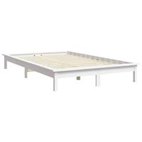 Bedframe massief grenenhout wit 140x200 cm - thumbnail