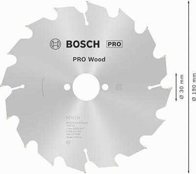 Bosch Accessoires Cirkelzaagblad Optiline Wood 190 x 30 x 2,0 mm, 16 1st - 2608641184 - thumbnail