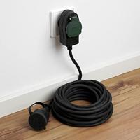REV 0017251514 Stroom Verlengkabel Zwart 25.00 m H05RR-F 3G 1,5 mm² - thumbnail