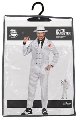 Gangster Krijtpak Heren Budget Wit