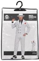 Gangster Krijtpak Heren Budget Wit - thumbnail