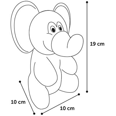 Honden-pluchespeelgoed Olifant Henny, grijs