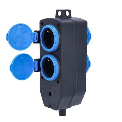 AS Schwabe 60600 Stopcontactsplitter Zwart, Blauw