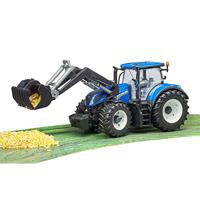 Bruder 03121 New Holland T7.315 Tractor met Voorlader - thumbnail