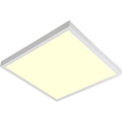 LED Paneel met Stekker - Aigi Leny - 60x60 - Warm Wit 3000K - 32W - 3840lm - 120lm/W - High Lumen - Opbouw - Vierkant - Mat Wit - Flikkervrij