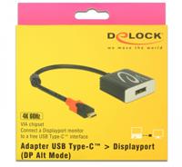 Delock USB 2.0 Adapter [1x USB-C stekker - 1x DisplayPort bus] 63312 0.2 m - thumbnail