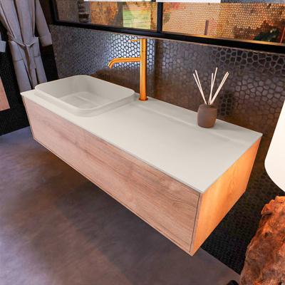 Badkamermeubelset Mondiaz Erin 120 cm met 1 Lade met RIDGE Wastafel Links Linen met 1 kraangat Greeploos Mat Washed Oak Badkamermeubelset Mondiaz Erin 120 cm met 1 Lade met RIDGE Wastafel Links Linen met 1 kraangat Greeploos Mat Washed Oak