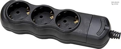 Kopp 120305001 Stekkerdoos 3-voudig Zwart Zonder stekker 1 stuk(s)