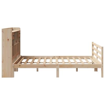 Bed met boekenkast zonder matras massief grenenhout 160x200 cm - thumbnail