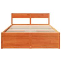 Bedframe zonder matras massief grenenhout wasbruin 135x190 cm - thumbnail