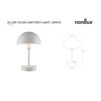 Enzo Oplaadbare tafel-lamp | Ellen to-go 25cm wit - 4808195 - thumbnail