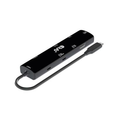 Club 3D CSV-1599 USB4™ Gen3x2 Type-C, 6-in-1 hub met HDMI™ 8K60Hz of 4K120Hz, 2xUSB Type-A (10G), Ethernet RJ45(2.5G) en 2xUSB Type-C, 1x Data (10G) en 1xPD3.0 opladen 100 watt