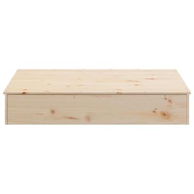 VidaXL Zandbak met deksel 111x111x19,5 cm massief grenenhout