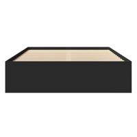 Bedframe bewerkt hout zwart 140x190 cm - thumbnail